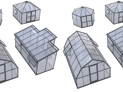 Winter Garden Set 3D Model Pack