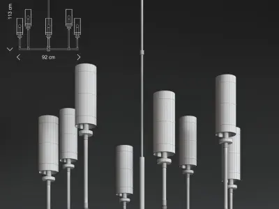 Ziyi large chandelier 3D model