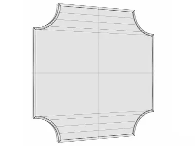 Mirror in a metal frame GZ-M1077 3D model