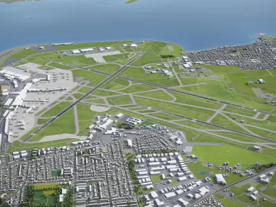 Copenhagen Kastrup Airport Low-poly 3D model