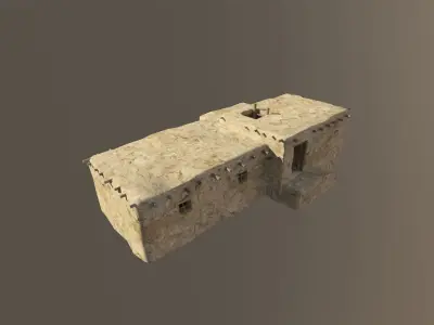 Afghanistan Middle East Village Town Houses Low-poly 3D model