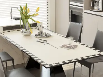 Kitchen interior 3D model 2