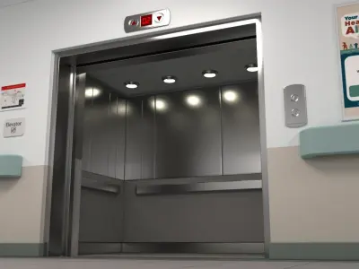 Hospital Hallway 2 3D model