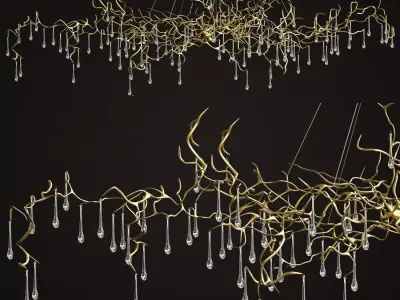 Bijout Oval Chandelier by Serip Lighting 3D model