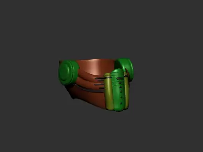 helmet high poly sculpt 3d printable  3D model 66