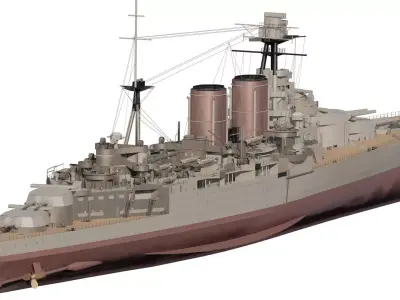 WW2 BRITAIN ROYAL NAVY CRUISER 3D model