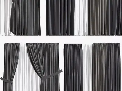 Curtain set 02 3D model