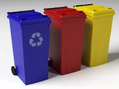 Bin dumpster trash can 3D model