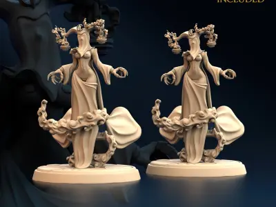Veil Seer Nude and Normal Set x4 3D print model