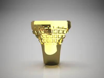man horseshoes gold ring mr0026 3D print model
