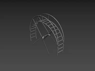 Old Arc Climber with Rails Low-poly 3D model