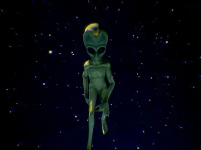 Alien AREA51 Interviev video 1997 - 3D reconstruction Low-poly 3D model