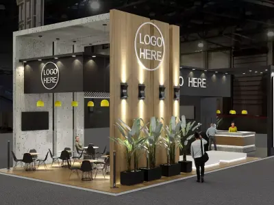 Exhibition Stand - 16m x 7m  3D model