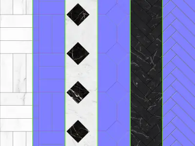 Ceramic Patterned Wall and Floor for kitchen - seamless Texture