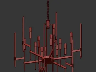 Small Bari Chandelier 3D model