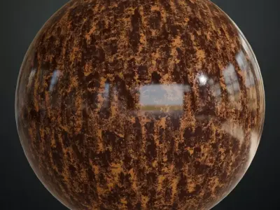 Heavily Corroded Rusty Metal Surface PBR Seamless Texture