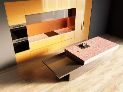 97-Kitchen1 glossy 9 3D model