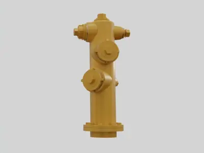 Fire Hydrant 8 LA - Wet Barrel - Safety and Emergency Equipment Low-poly 3D model