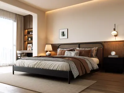 Modern Bedroom 3D Model 3D model