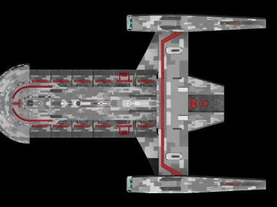 Star Trek Hiawatha-Class Starship Low-poly 3D model