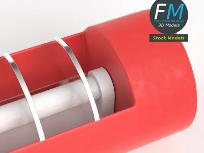 Neon ceiling light 1 3D model