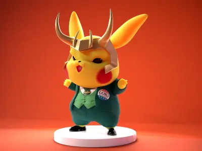 Pikachu Loki - PikaLoki 3D print model