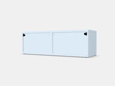 BESTA Shelf unit with glass doors 6 Low-poly 3D model