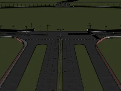 Jawahar Circle with Detailed Roadways - A Jaipur Masterpiece 3D model