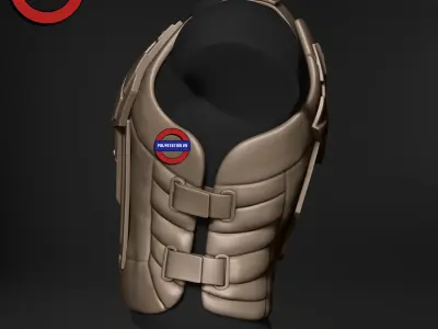 Sci fi character Torso armour v8 highpoly zbrush 3D model