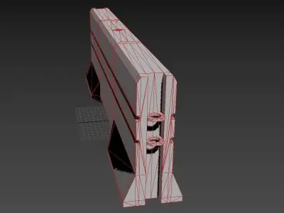 Concrete Block Barrier - Barricade 03 Low-poly 3D model