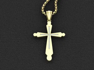 Cross Light Gold 3CP068 3DM STL 3D model