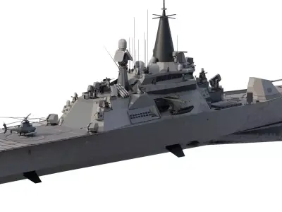 Navy frigate 3D model
