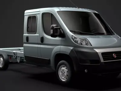 Fiat Ducato Chassis Truck Crew Cab 4035XL WB 2014 3D model