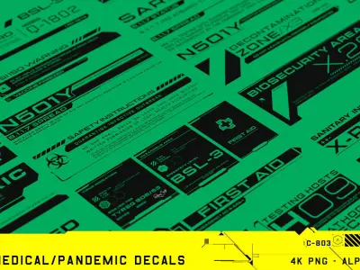 SCIFI MEDICAL-PANDEMIC DECALS  Texture