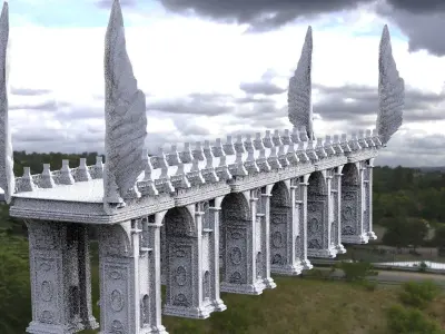 League of legends Inspired Angel wings bridges 6 3D model