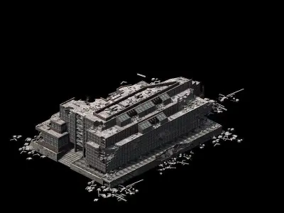 Different dimension - architecture - ruins 02 3D model