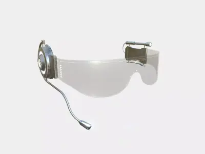 SciFi Glasses D10 Steel Light - Character Design Fashion Low-poly 3D model