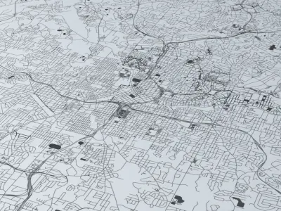 Atlanta Road Network and Streets 3D model
