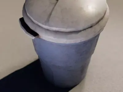 NYC - Old Style Domestic Bin - Low Poly Low-poly 3D model