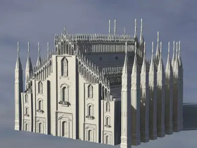 Church The Duomo of Milan 3D model