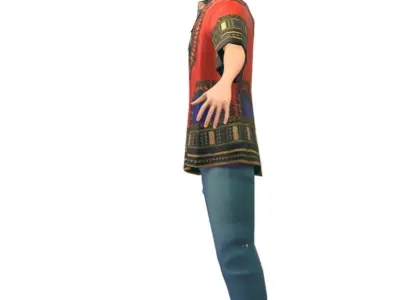 Cartoon High Poly Subdivision Avatar 021 3D Model Low-poly 3D model
