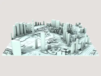 Burj Khalifa Skyscraper in Dubai United Arab Emirates 3D print model
