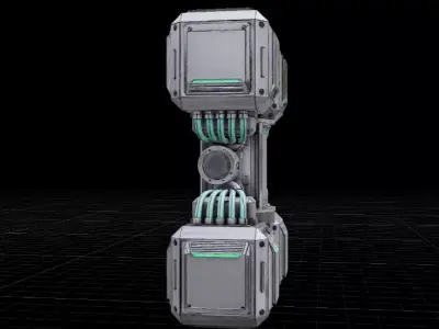 Sci-Fi Power Generator Core Futuristic Energy 3D Model Low-poly 3D model