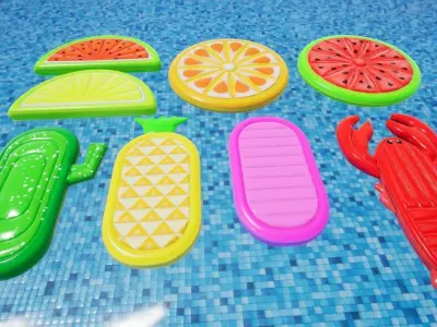 Pool Inflatable floats Low-poly 3D model