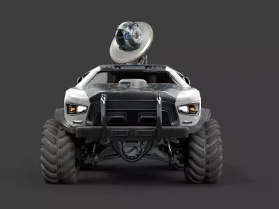 GX7 Scout Sci-Fi Exploration Vehicle with Docking Drone System 3D model