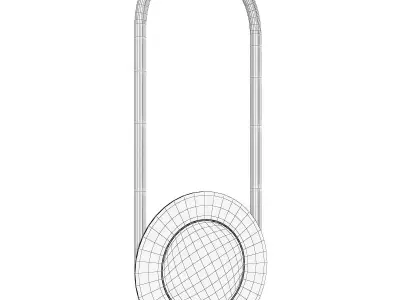 Gong Wall lamp Low-poly 3D model