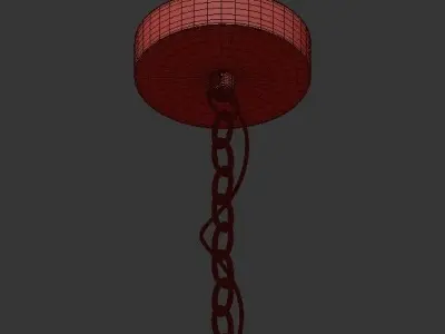 REFINED WOOD GLOBE CHANDELIER 3D model
