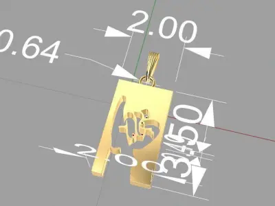 I pendant for Man for Women Necklaces  printable 3D print model