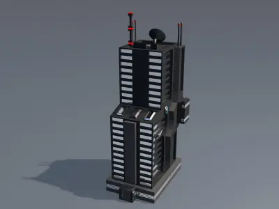 Sci Fi Building 3D model