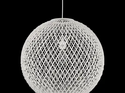 Rattan Pendant Light 3D model buy